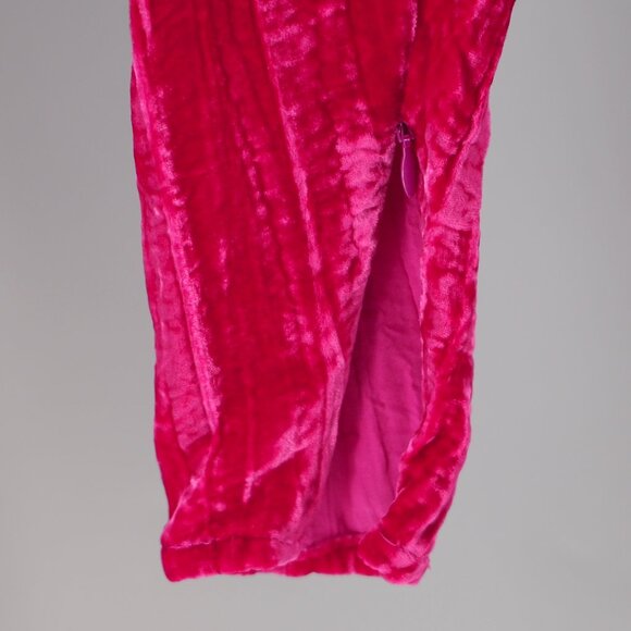 NWT LOVERS & FRIENDS Kimora Crushed Velvet Mini Dress Magenta Pink Size M - Picture 7 of 10